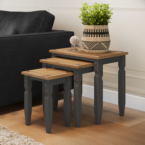 Corona nest tables charcoal - of,