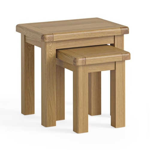 Chunky oak nest tables - chunky,