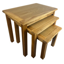 Oakcroft Oak Nest of 3 Tables
