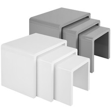 Nest of Tables Set of 3 White