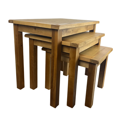 Oakcroft oak nest tables - nest, 3