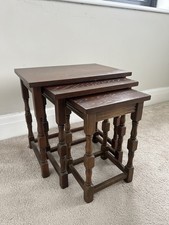 Vintage Solid Wood Nest Of